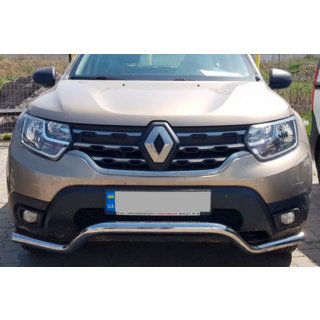 Priekšējais aizsargstienis WT008 (nerūsējošais tērauds) Dacia Duster 2018–2024 foto 4