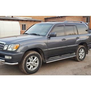 Sānu sliekšņu aizsardzība (2 gab., nerūsējošais tērauds) Lexus LX470 1998–2007 foto 2