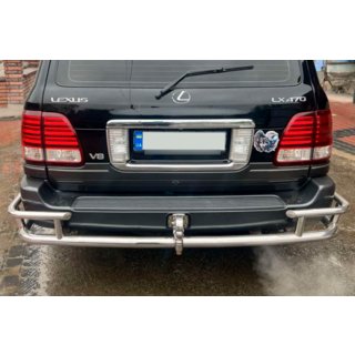 Aizmugurējais aizsargstienis AK009-15 (nerūsējošais tērauds) Lexus LX470 1998–2007 foto 2