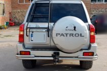 Nissan Patrol Y61 1997–2011 Aizmugurējais aizsargloks AK005-3 (nerūsējošais tērauds) foto 3