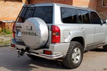 Nissan Patrol Y61 1997–2011 Aizmugurējais aizsargloks AK005-3 (nerūsējošais tērauds) foto 4