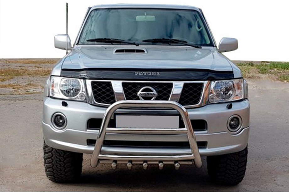 Nissan Patrol Y61 1997–2011 Kengurustienis QT007 (nerūsējošais tērauds) Image