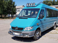 Mercedes Sprinter W901/902/903/904/905 1995–2006 Priekšējais aizsargstienis ST015-2 (nerūsējošais tērauds) foto 4