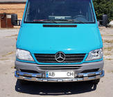 Mercedes Sprinter W901/902/903/904/905 1995–2006 Priekšējais aizsargstienis ST015-2 (nerūsējošais tērauds) foto 5