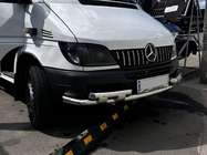 Mercedes Sprinter W901/902/903/904/905 1995–2006 Priekšējais aizsargstienis ST015-2 (nerūsējošais tērauds) foto 9