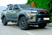 Toyota Hilux 2015– Priekšējais aizsargstienis Texas 2020+ (76 mm, melns) foto 3