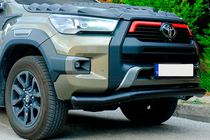 Toyota Hilux 2015– Priekšējais aizsargstienis Texas 2020+ (76 mm, melns) foto 2