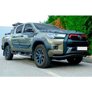 Priekšējais aizsargstienis Texas 2020+ (76 mm, melns) Toyota Hilux 2015– foto 3