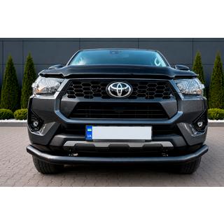 Priekšējais aizsargstienis Texas 2020+ (76 mm, melns) Toyota Hilux 2015– foto 4