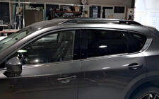 Mazda CX-5 2017–2025 Jumta reliņi Skyport Black (2 gab.) foto 2