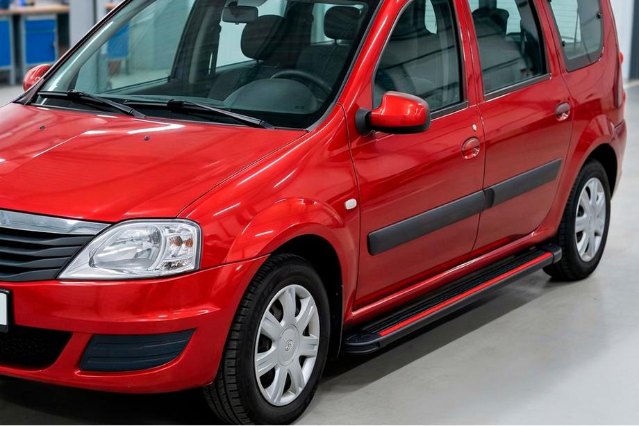 Dacia Logan MCV 2004–2014 Sānu pakāpieni Maya Red (2 gab., alumīnijs) Image