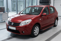 Dacia Sandero 2007–2013 Sānu pakāpieni Maya Red (2 gab., alumīnijs) foto 1