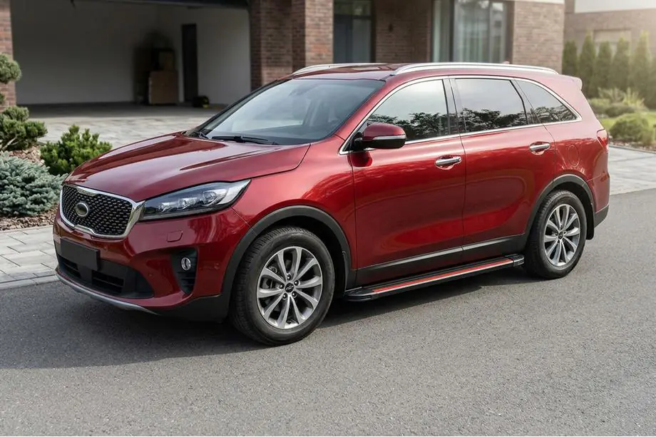 Kia Sorento III UM 2014–2020 Sānu pakāpieni Maya Red (2 gab., alumīnijs) Image