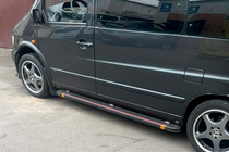 Mercedes Vito W638 1996–2003 Sānu pakāpieni Maya Red (2 gab., alumīnijs) foto 4