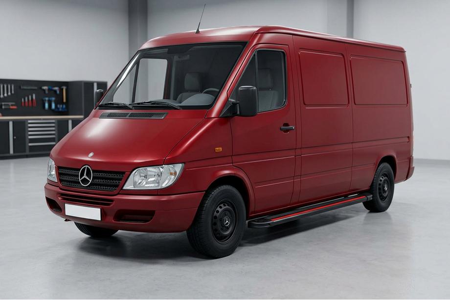 Mercedes Sprinter W901/902/903/904/905 1995–2006 Sānu pakāpieni Maya Red (2 gab., alumīnijs) Image