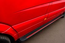 Mercedes Sprinter W906 2006–2018 Sānu pakāpieni Maya Red (2 gab., alumīnijs) Garā/Īpaši garā foto 3