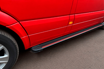 Mercedes Sprinter W906 2006–2018 Sānu pakāpieni Maya Red (2 gab., alumīnijs) Garā/Īpaši garā foto 4