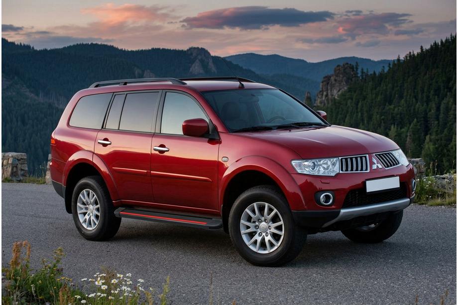 Mitsubishi Pajero Sport 2008–2015 Sānu pakāpieni Maya Red (2 gab., alumīnijs) Foto 1