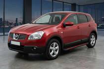 Nissan Qashqai 2007–2010 Sānu pakāpieni Maya Red-Black (2 gab., alumīnijs) foto 1