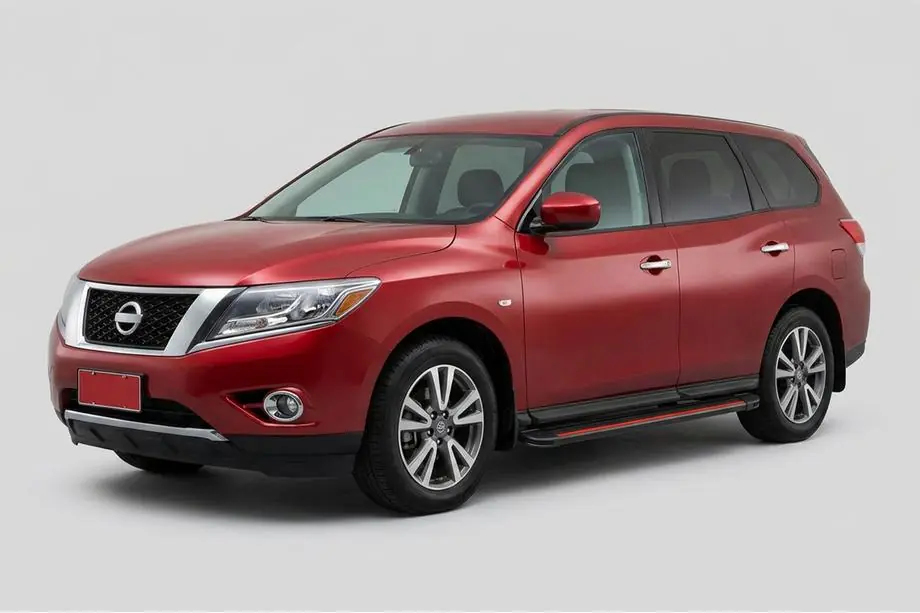 Nissan Pathfinder R52 2012–2021 Sānu pakāpieni Maya Red (2 gab., alumīnijs) Foto 1