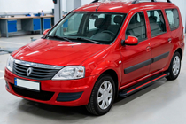 Renault Logan MCV 2005–2013 Sānu pakāpieni Maya Red (2 gab., alumīnijs) foto 1
