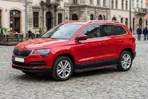 Skoda Karoq 2018– Sānu pakāpieni Maya Red (2 gab., alumīnijs) foto 1