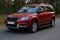 Skoda Yeti 2009–2017 Sānu pakāpieni Maya Red (2 gab., alumīnijs) foto 1