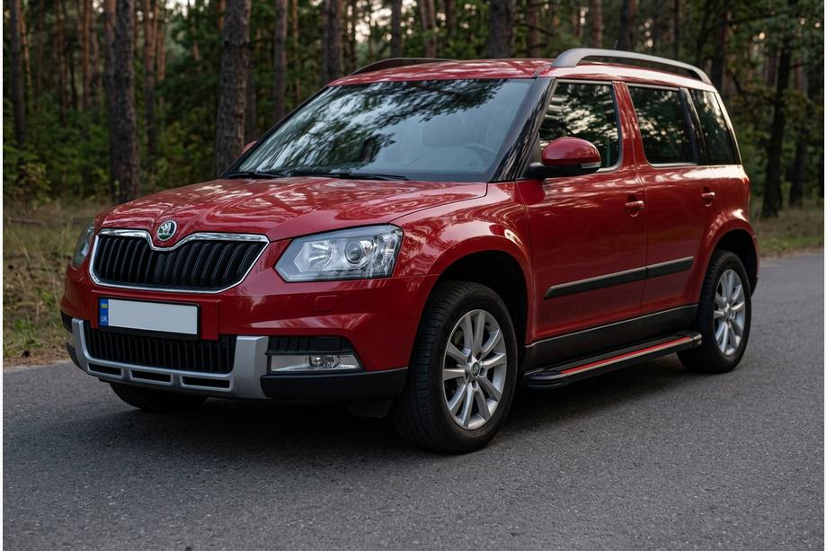 Skoda Yeti 2009–2017 Sānu pakāpieni Maya Red (2 gab., alumīnijs) Image