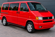 Volkswagen T4 Transporter 1990–2003 Sānu pakāpieni Maya Red (2 gab., alumīnijs) Īsā riteņu bāze foto 1