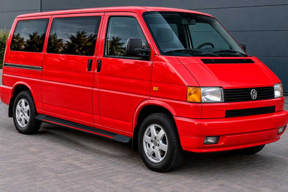 Volkswagen T4 Transporter 1990–2003 Sānu pakāpieni Maya Red (2 gab., alumīnijs) Īsā riteņu bāze Image