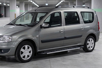 Lada Largus 2012– Sānu pakāpieni RedLine V1 (2 gab., alumīnijs) foto 1