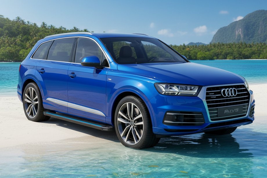 Audi Q7 2015–2026 Sānu sliekšņi Maya Blue (2 gab., alumīnijs) Image