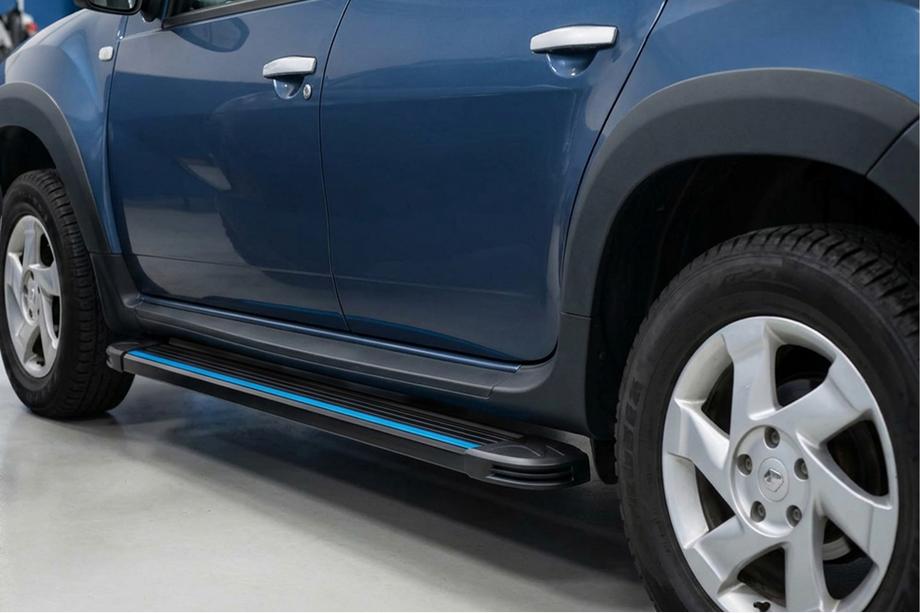 Dacia Duster 2008–2018 Sānu sliekšņi Maya Blue (2 gab., alumīnijs) Image