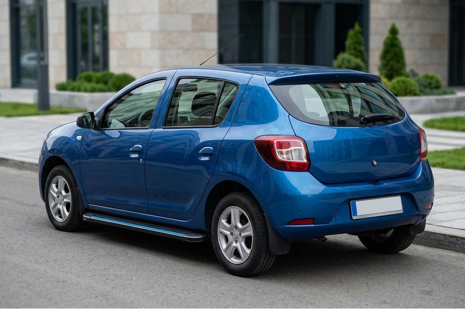 Dacia Sandero 2013–2020 Sānu sliekšņi Maya Blue (2 gab., alumīnijs) Foto 1
