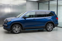 Honda Pilot 2015–2022 Sānu sliekšņi Maya Blue (2 gab., alumīnijs) foto 1