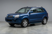 Hyundai Tucson JM 2004– Sānu sliekšņi Maya Blue (2 gab., alumīnijs) foto 1