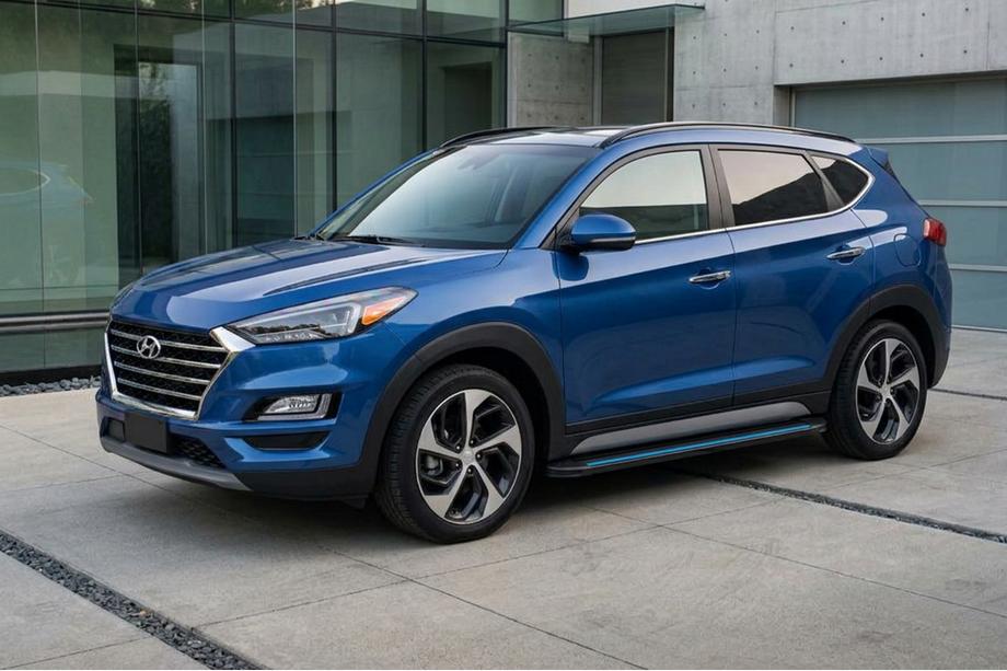 Hyundai Tucson TL 2016–2021 Sānu pakāpieni Maya Blue-Black (2 gab., alumīnijs) Image