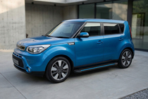 Kia Soul II 2013–2018 Sānu sliekšņi Maya Blue (2 gab., alumīnijs) foto 1