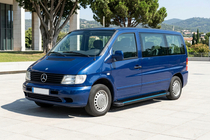 Mercedes Vito W638 1996–2003 Sānu sliekšņi Maya Blue (2 gab., alumīnijs) foto 1