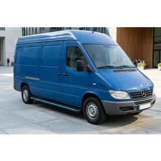 Sānu sliekšņi Maya Blue (2 gab., alumīnijs) Mercedes Sprinter W901/902/903/904/905 1995–2006 foto 1