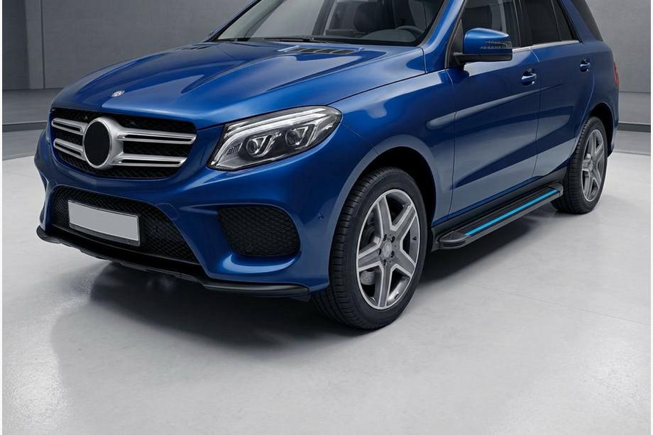 Mercedes GLE/ML class W166 2011–2018 Sānu sliekšņi Maya Blue (2 gab., alumīnijs) Image