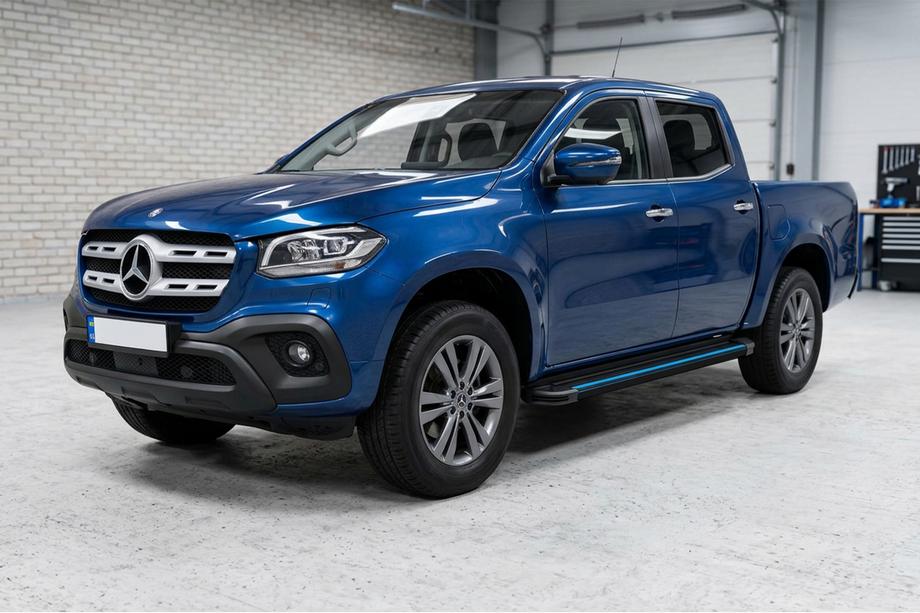 Mercedes X class 2017–2020 Sānu sliekšņi Maya Blue (2 gab., alumīnijs) Image