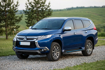 Mitsubishi Pajero Sport 2015– Sānu sliekšņi Maya Blue (2 gab., alumīnijs) foto 1