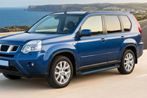 Nissan X-trail T31 2007–2014 Sānu sliekšņi Maya Blue (2 gab., alumīnijs) foto 1
