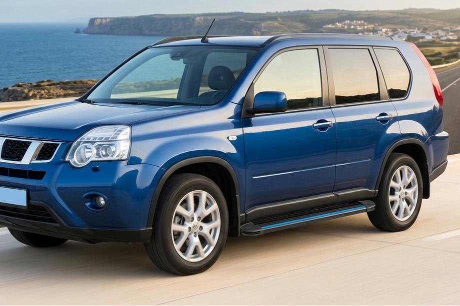 Nissan X-trail T31 2007–2014 Sānu sliekšņi Maya Blue (2 gab., alumīnijs) Image