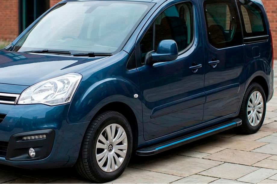 Peugeot Partner Tepee 2008–2018 Sānu sliekšņi Maya Blue (2 gab., alumīnijs) Image