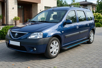 Renault Logan MCV 2005–2013 Sānu sliekšņi Maya Blue (2 gab., alumīnijs) foto 1