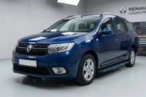 Renault Logan MCV 2013–2022 Sānu sliekšņi Maya Blue (2 gab., alumīnijs) foto 1