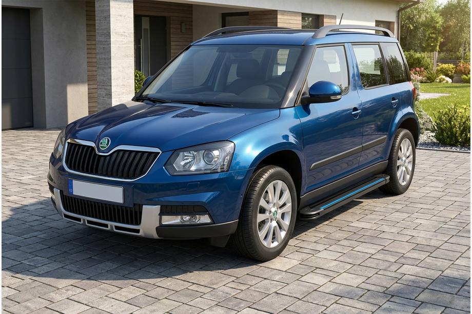 Skoda Yeti 2009–2017 Sānu sliekšņi Maya Blue (2 gab., alumīnijs) Image
