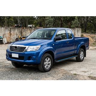 Sānu sliekšņi Maya Blue (2 gab., alumīnijs) Toyota Hilux 2006–2015 foto 1